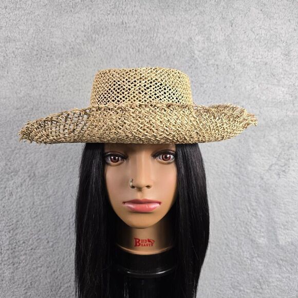Gigi Pip Straw Hat Sz 57 (S/M) Beach Resort Summer Sun Tan Straw Hat Country - Picture 1 of 8